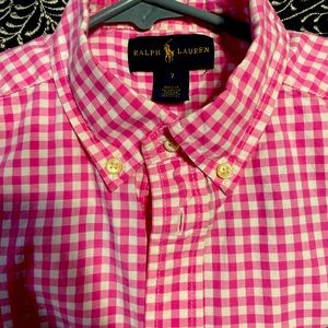 Gently worn Ralph Lauren Boys button down shirt, size 7